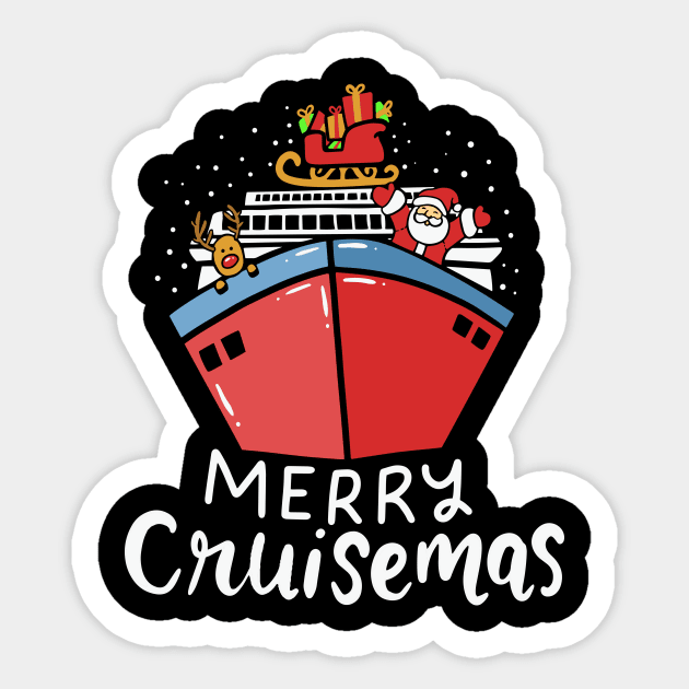 Merry Cruisemas Christmas Cruise Ship Cruising Gift Sticker by Hasibit